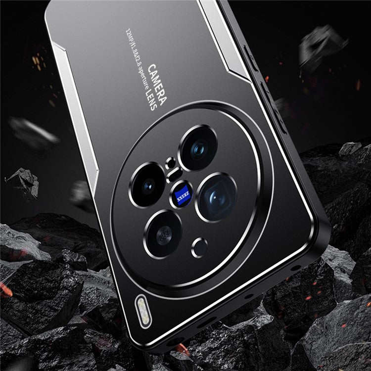 For vivo X200 Pro 5G Phone Case Aluminium Alloy TPU PC Back Cover - Silver