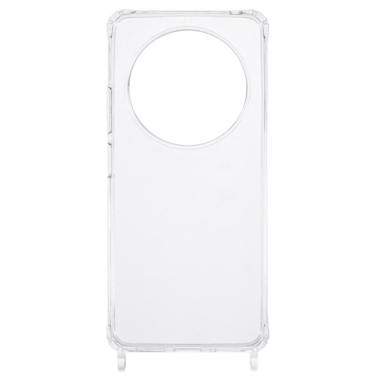 PC+TPU Case For Xiaomi Redmi 14C 4G / 14R 5G / Poco C75 4G 1.5mm Clear Phone Cover with Lanyard Holes