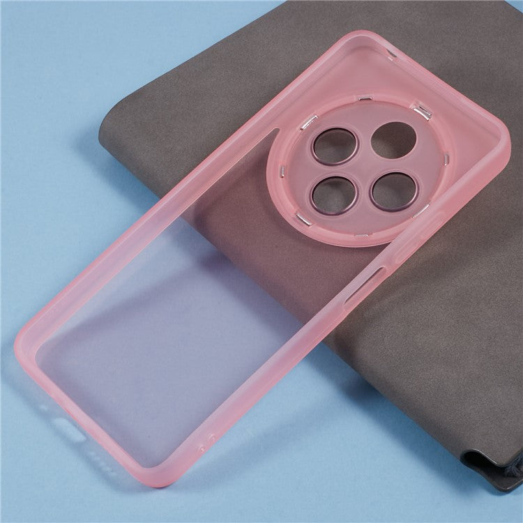 TPU Case For Xiaomi Redmi 14C 4G / 14R 5G / Poco C75 4G Electroplated Camera Frame Phone Cover - Transparent Pink