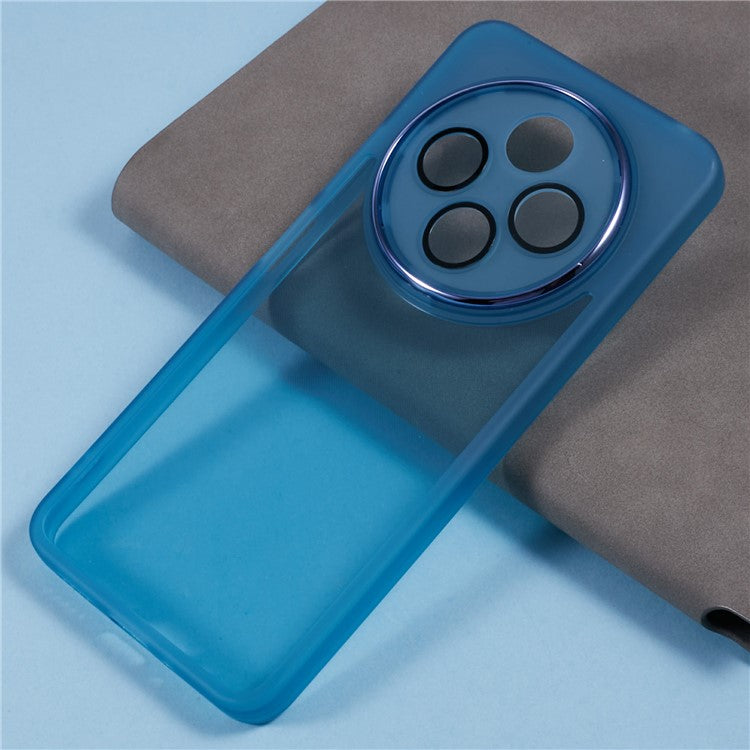 TPU Case For Xiaomi Redmi 14C 4G / 14R 5G / Poco C75 4G Electroplated Camera Frame Phone Cover - Transparent Blue