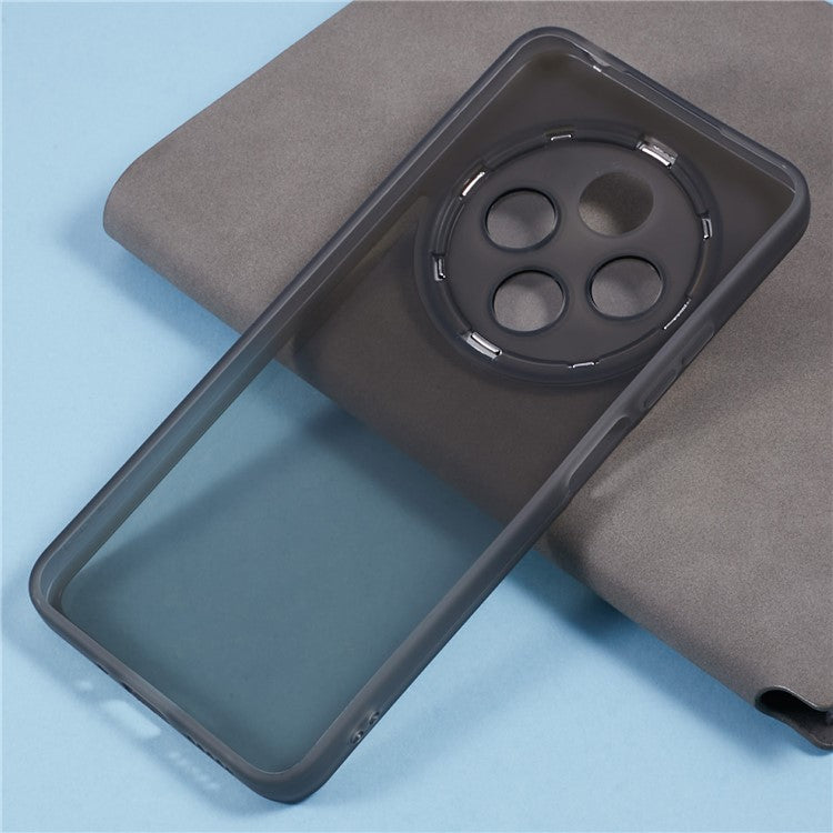 TPU Case For Xiaomi Redmi 14C 4G / 14R 5G / Poco C75 4G Electroplated Camera Frame Phone Cover - Transparent Black