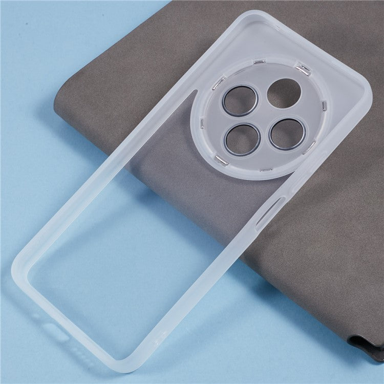 TPU Case For Xiaomi Redmi 14C 4G / 14R 5G / Poco C75 4G Electroplated Camera Frame Phone Cover - Transparent White