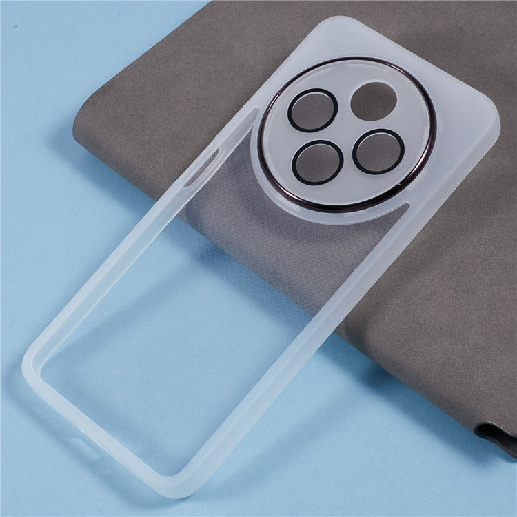 TPU Case For Xiaomi Redmi 14C 4G / 14R 5G / Poco C75 4G Electroplated Camera Frame Phone Cover - Transparent White