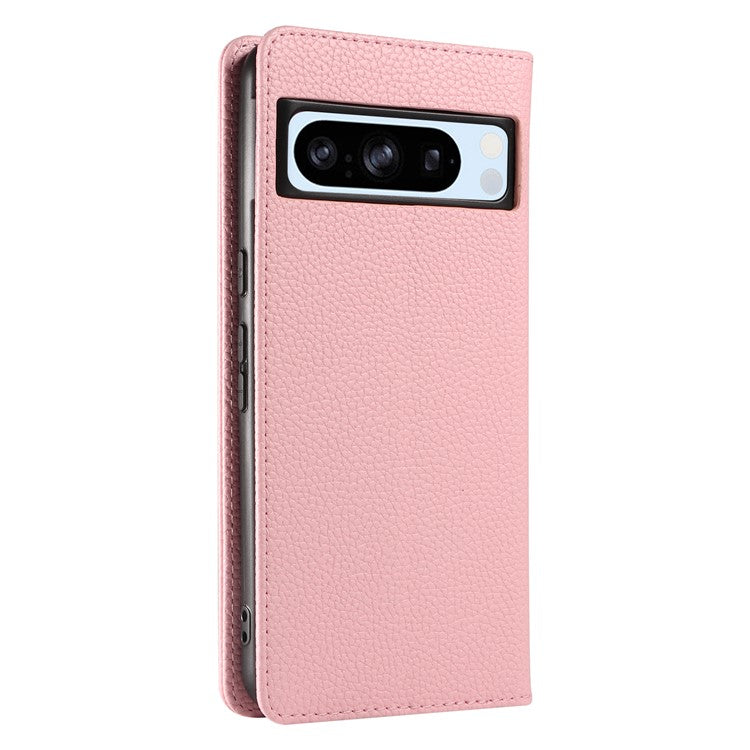 For Google Pixel 8 Pro Case RFID Blocking Strong Magnetic Leather Wallet Phone Cover - Pink