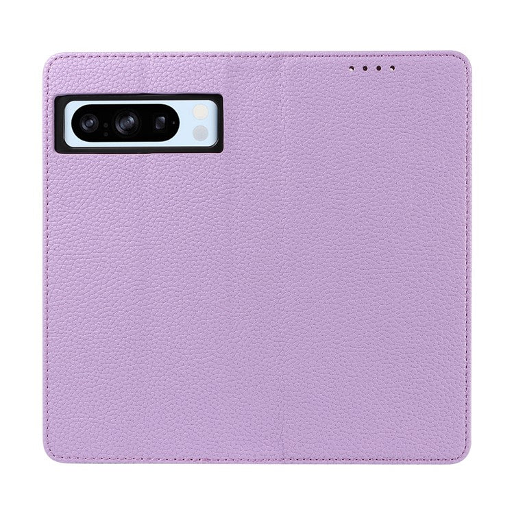 For Google Pixel 8 Pro Case RFID Blocking Strong Magnetic Leather Wallet Phone Cover - Purple