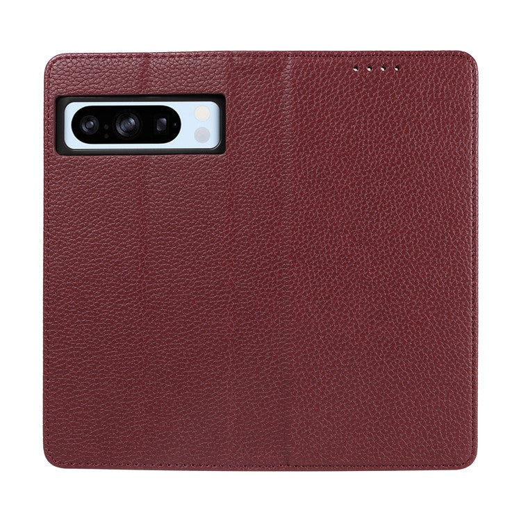 For Google Pixel 8 Pro Case RFID Blocking Strong Magnetic Leather Wallet Phone Cover - Wine Red