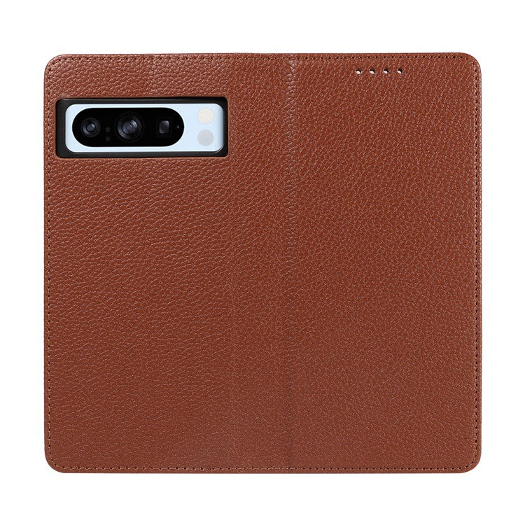 For Google Pixel 8 Pro Case RFID Blocking Strong Magnetic Leather Wallet Phone Cover - Brown