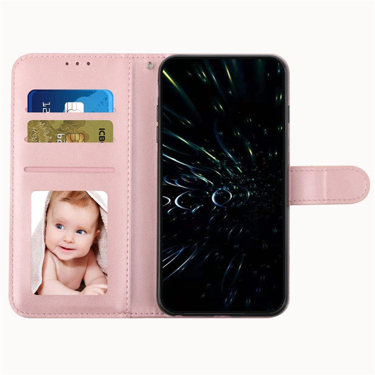 For Xiaomi Redmi Note 14 5G Case Stand Flip Protective Leather Phone Cover - Rose Gold