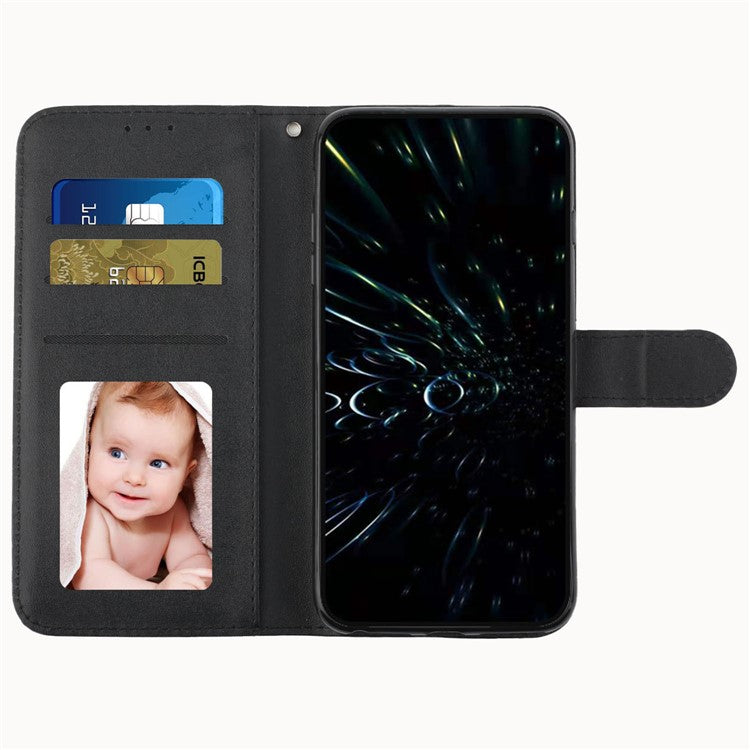 For Xiaomi Redmi Note 14 5G Case Stand Flip Protective Leather Phone Cover - Black