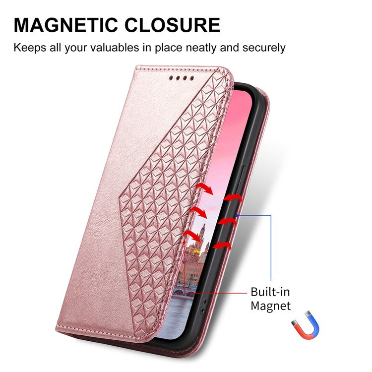 For Xiaomi Redmi Note 14 5G / 14 4G Case Calf Texture PU Leather Phone Cover with Wallet - Rose Gold