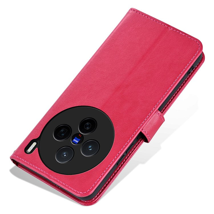 AZNS For vivo X200 5G Case Anti-Scratch PU Leather Stand Wallet Phone Cover - Red