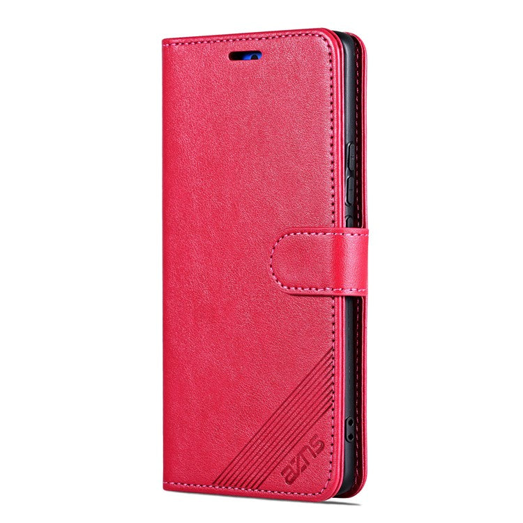 AZNS For vivo X200 5G Case Anti-Scratch PU Leather Stand Wallet Phone Cover - Red