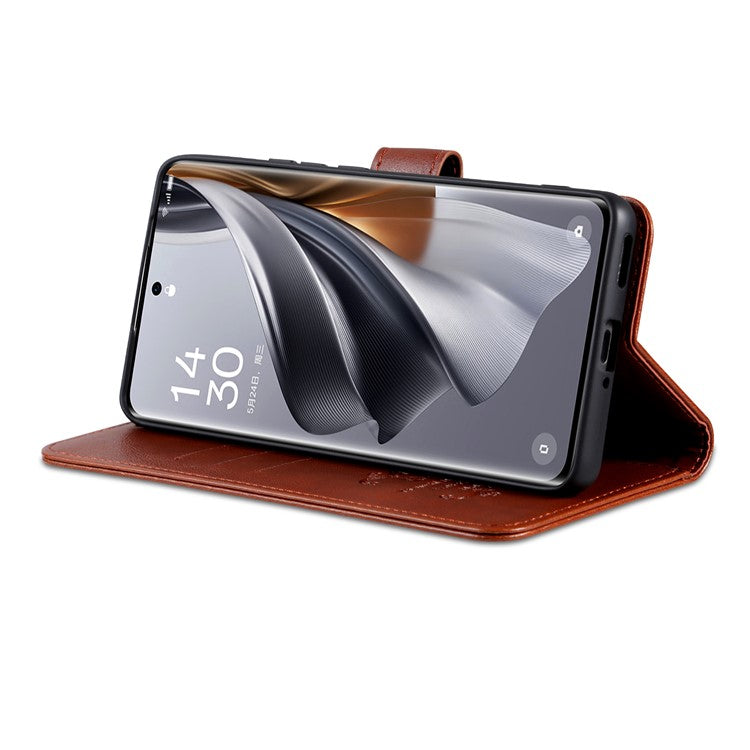 AZNS For vivo X200 5G Case Anti-Scratch PU Leather Stand Wallet Phone Cover - Brown