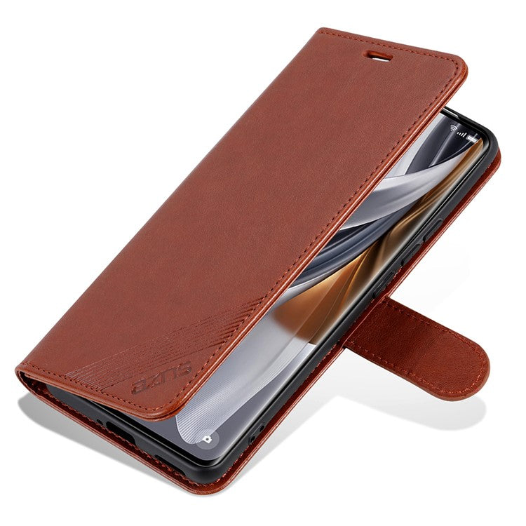 AZNS For vivo X200 5G Case Anti-Scratch PU Leather Stand Wallet Phone Cover - Brown