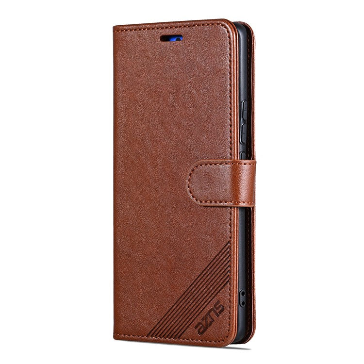 AZNS For vivo X200 5G Case Anti-Scratch PU Leather Stand Wallet Phone Cover - Brown