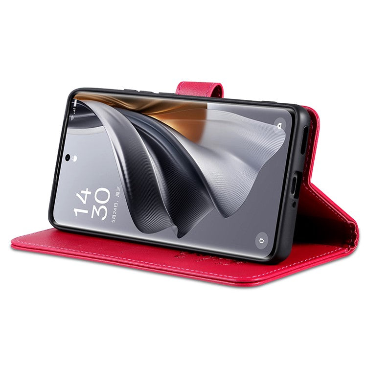 AZNS For vivo X200 Pro 5G Case Anti-Scratch PU Leather Stand Wallet Phone Cover - Red