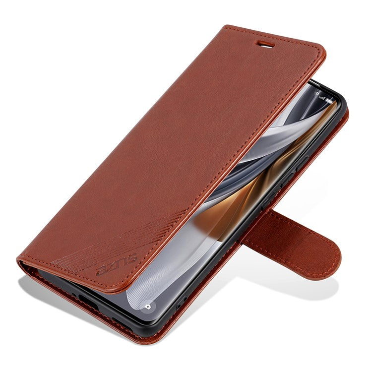 AZNS For vivo X200 Pro 5G Case Anti-Scratch PU Leather Stand Wallet Phone Cover - Brown