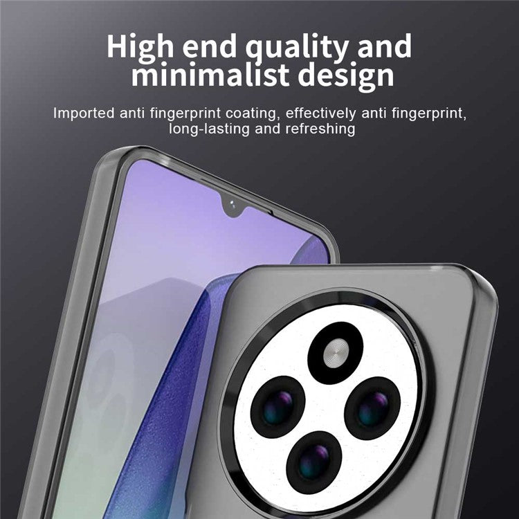 For Xiaomi Poco C75 4G / Redmi 14R 5G / 14C 4G Case Compatible with MagSafe PC+TPU+PET Anti-Drop Phone Cover - Black