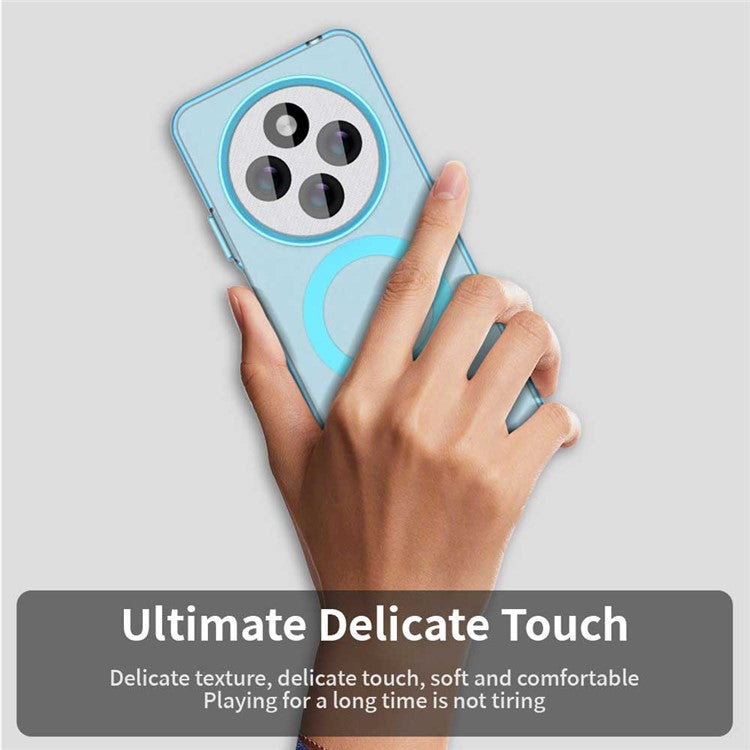 For Xiaomi Poco C75 4G / Redmi 14R 5G / 14C 4G Case Compatible with MagSafe PC+TPU+PET Anti-Drop Phone Cover - Blue