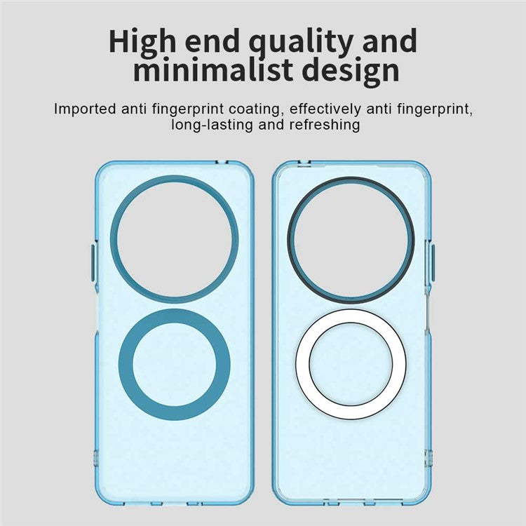 For Xiaomi Poco C75 4G / Redmi 14R 5G / 14C 4G Case Compatible with MagSafe PC+TPU+PET Anti-Drop Phone Cover - Blue