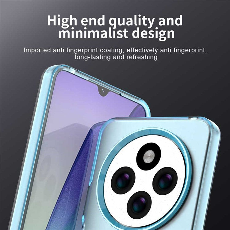 For Xiaomi Poco C75 4G / Redmi 14R 5G / 14C 4G Case Compatible with MagSafe PC+TPU+PET Anti-Drop Phone Cover - Blue