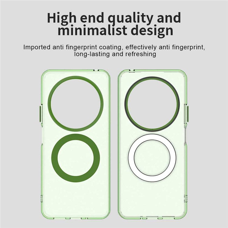 For Xiaomi Poco C75 4G / Redmi 14R 5G / 14C 4G Case Compatible with MagSafe PC+TPU+PET Anti-Drop Phone Cover - Green