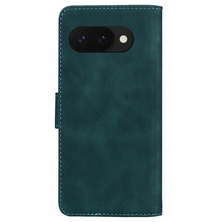 For Google Pixel 9a Stand Case PU Leather Phone Cover Butterfly Printed - Green