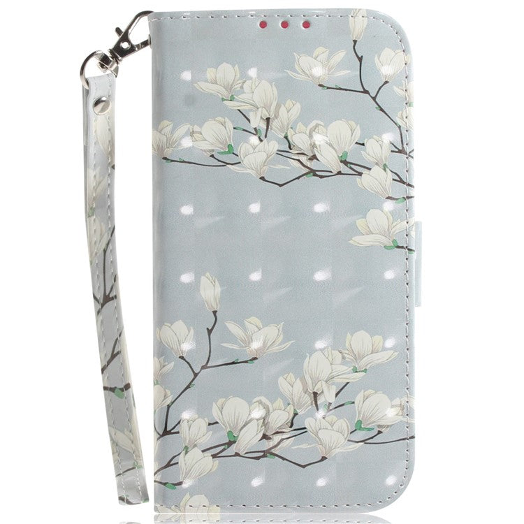 For Google Pixel 9a Case Pattern Printing Leather Wallet Phone Cover - Magnolia