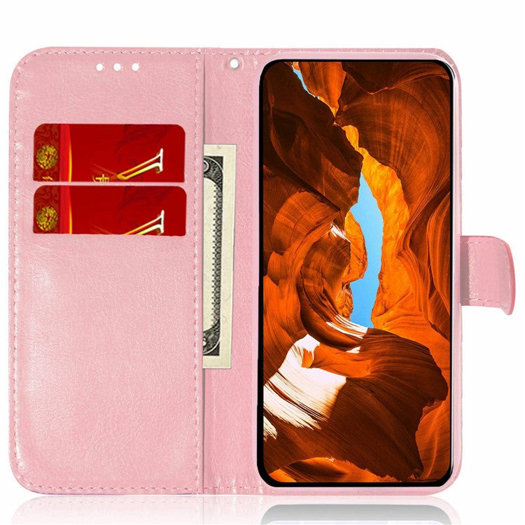 For Xiaomi Redmi Note 14 5G Stand Case Dazzling Flower Leather Phone Cover - Pink