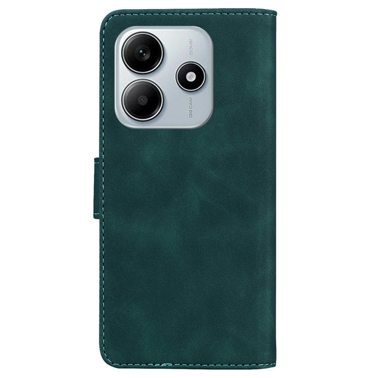 For Xiaomi Redmi Note 14 5G Stand Case PU Leather Phone Cover Butterfly Printed - Green