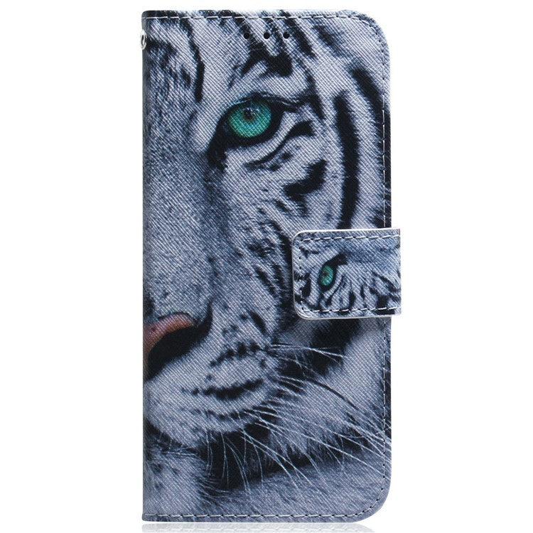 For Xiaomi Redmi Note 14 5G Wallet Case Pattern Print Leather Phone Cover - Tiger