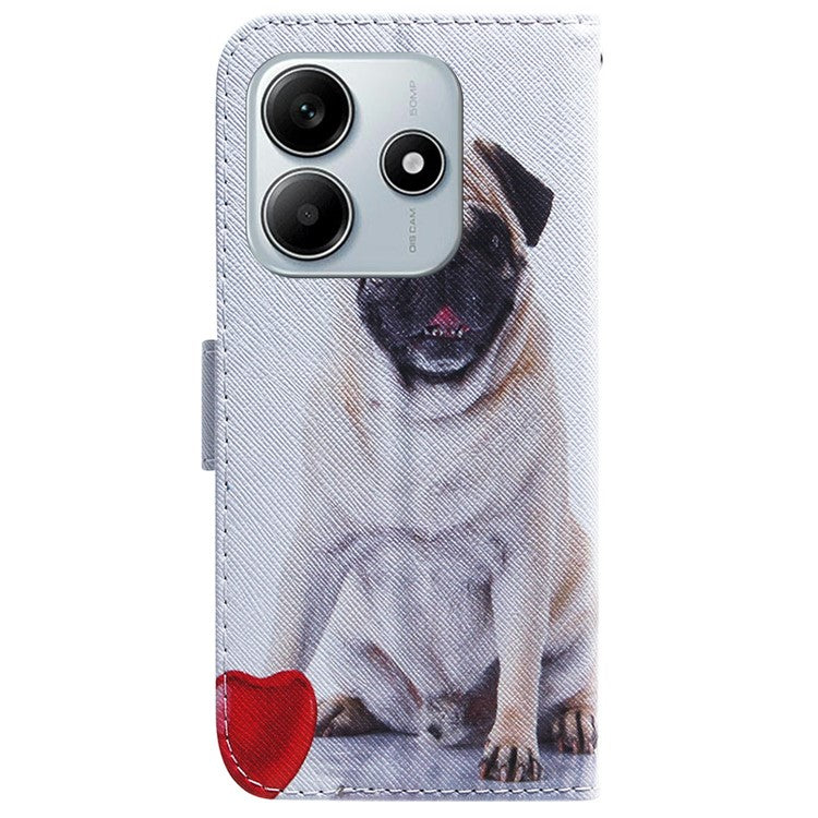 For Xiaomi Redmi Note 14 5G Wallet Case Pattern Print Leather Phone Cover - Dog