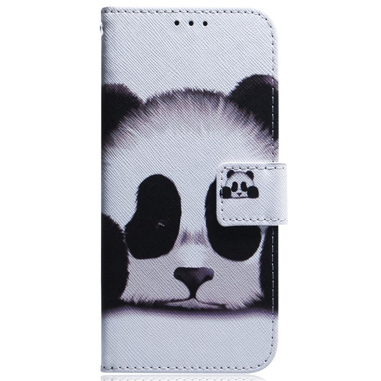 For Xiaomi Redmi Note 14 5G Wallet Case Pattern Print Leather Phone Cover - Panda