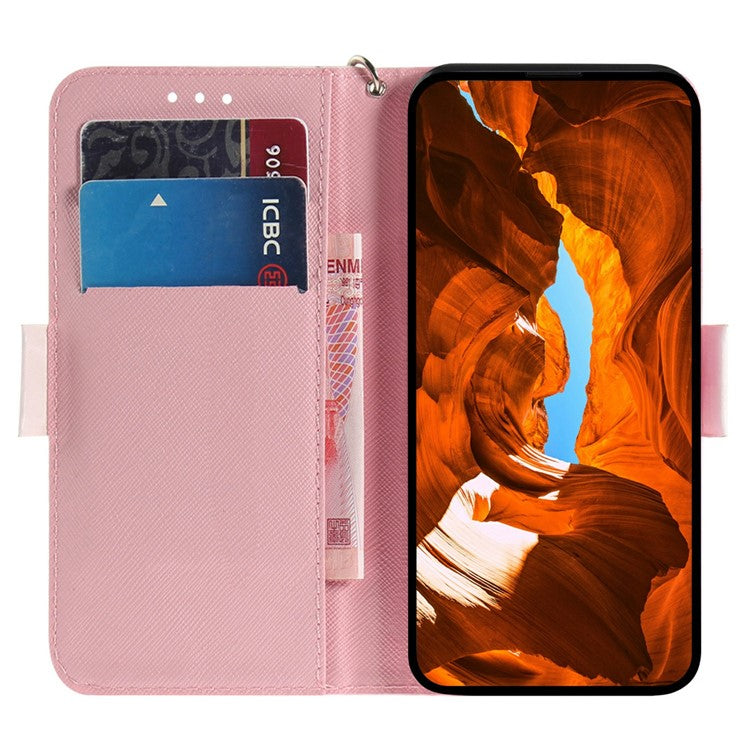 For Xiaomi Redmi Note 14 5G / 14 4G Case Pattern Printing Leather Wallet Phone Cover - Magnolia