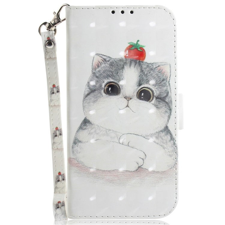 For Xiaomi Redmi Note 14 5G / 14 4G Case Pattern Printing Leather Wallet Phone Cover - Cute Cat