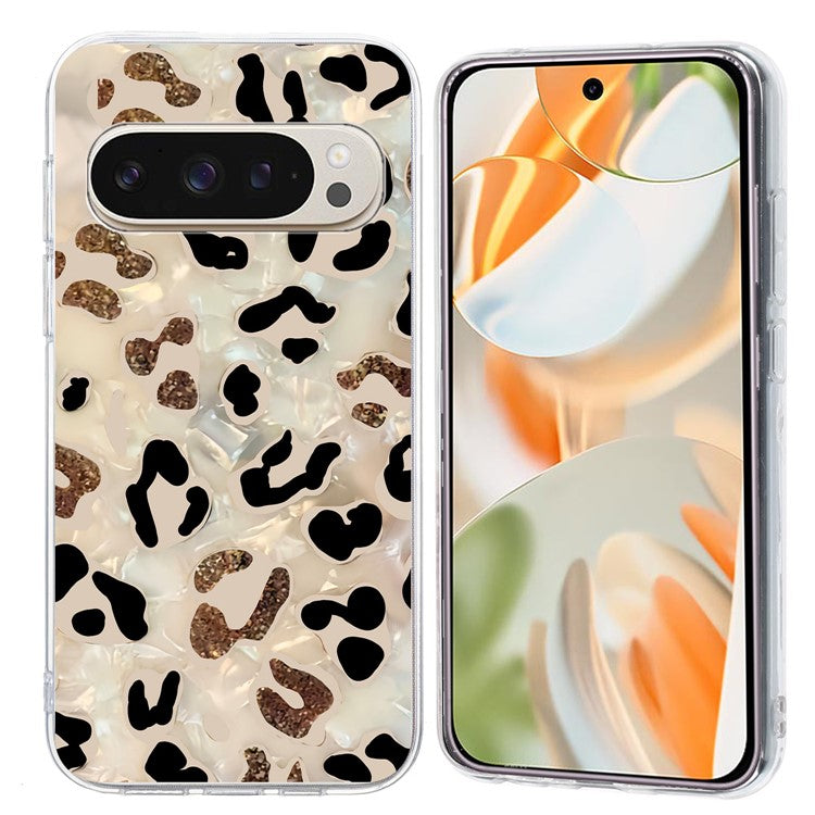 For Google Pixel 9 Pro XL Case Pattern Printing Shockproof Soft TPU Phone Cover - Leopard Print