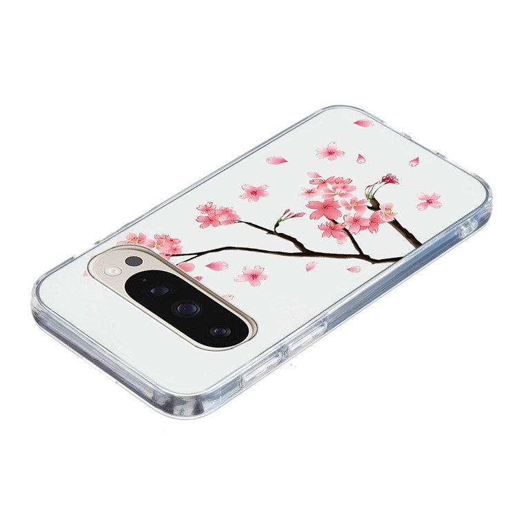 For Google Pixel 9 Pro XL Case Pattern Printing Shockproof Soft TPU Phone Cover - Plum Blossom