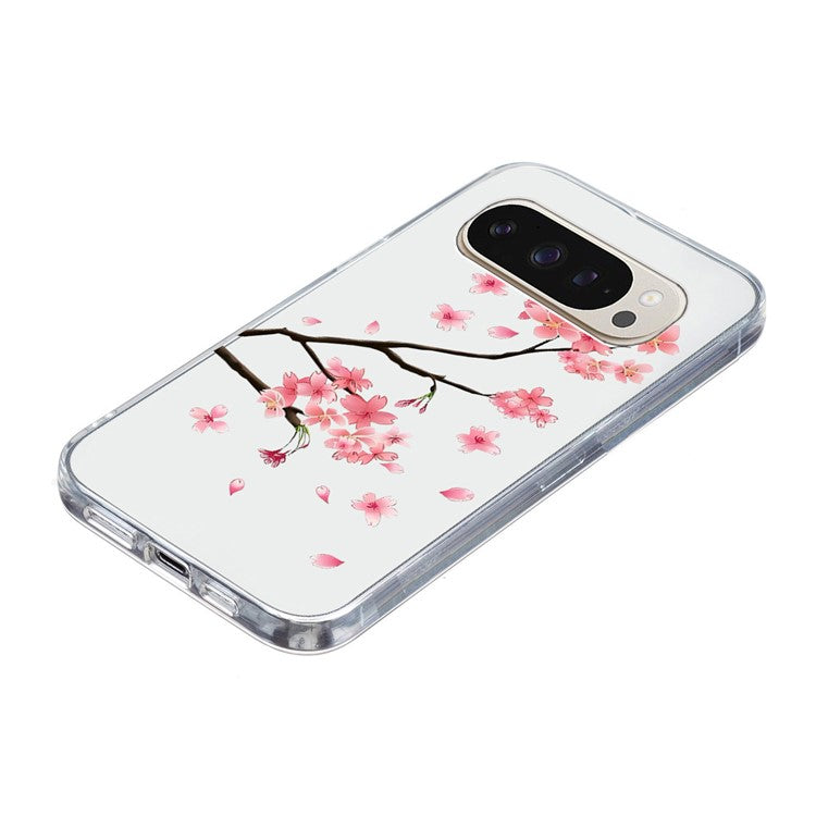 For Google Pixel 9 Pro XL Case Pattern Printing Shockproof Soft TPU Phone Cover - Plum Blossom