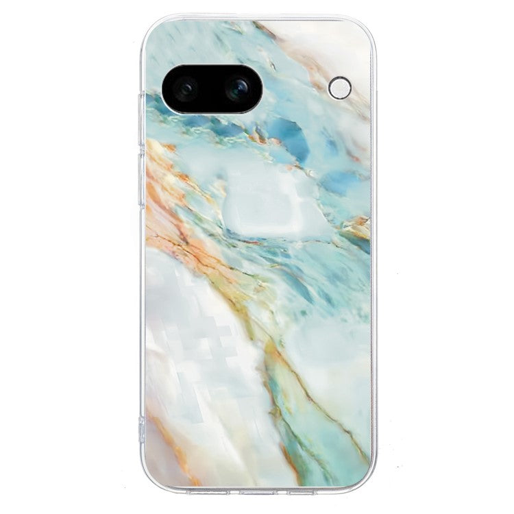 For Google Pixel 9a Case Pattern Printing Shockproof Soft TPU Phone Cover - Oil Painting Marble