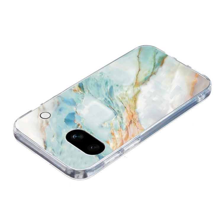 For Google Pixel 9a Case Pattern Printing Shockproof Soft TPU Phone Cover - Oil Painting Marble