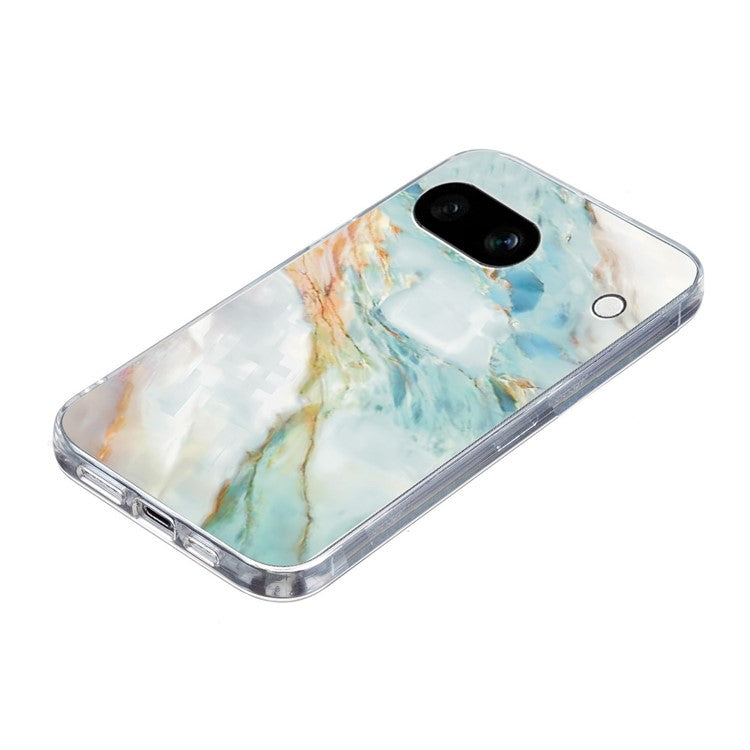 For Google Pixel 9a Case Pattern Printing Shockproof Soft TPU Phone Cover - Oil Painting Marble