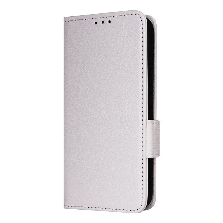 For Google Pixel 9a Case Litchi Texture PU Leather Wallet Flip Phone Cover - White