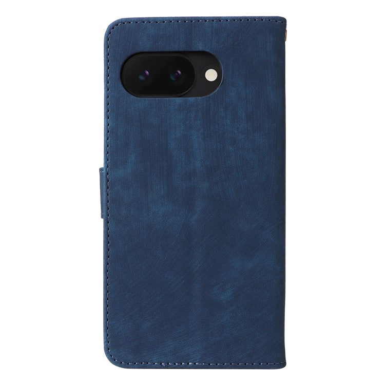 For Google Pixel 9a Wallet Case RFID Blocking PU Leather Cover Stand View - Blue