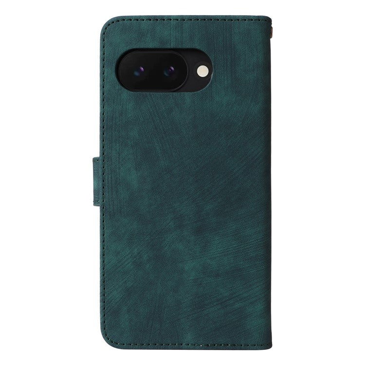 For Google Pixel 9a Wallet Case RFID Blocking PU Leather Cover Stand View - Green