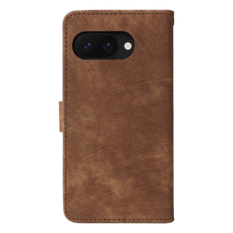 For Google Pixel 9a Wallet Case RFID Blocking PU Leather Cover Stand View - Brown