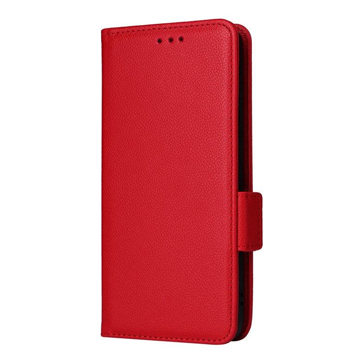 For vivo X200 5G Case Litchi Texture PU Leather Wallet Flip Phone Cover - Red