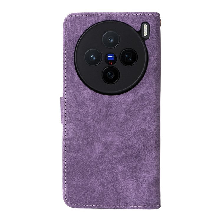 For vivo X200 5G Wallet Case RFID Blocking PU Leather Cover Stand View - Purple