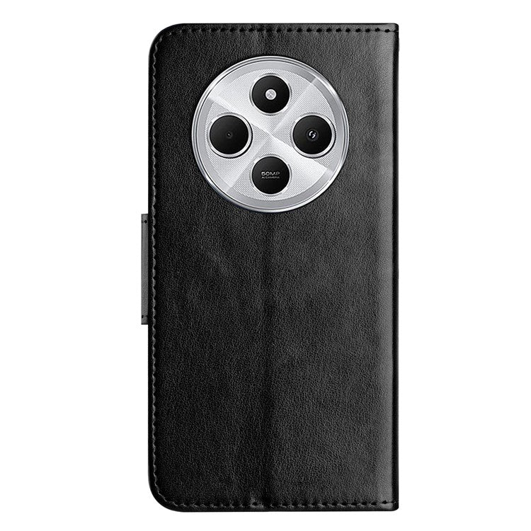 Phone Case For Xiaomi Redmi 14C 4G / 14R 5G / Poco C75 4G Imprinted Mini Butterfly Leather Wallet Phone Cover - Black