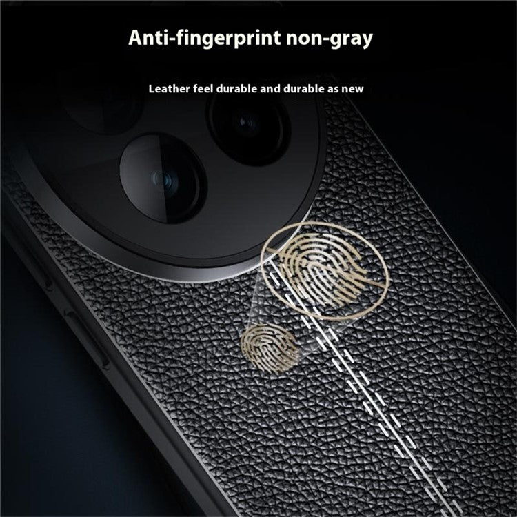 For vivo X200 5G Case Litchi Texture TPU Flexible Phone Cover, Black