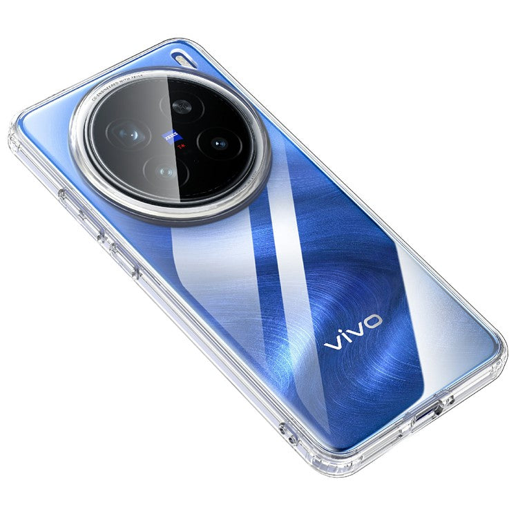 For vivo X200 Pro 5G Case PC+TPU Phone Cover Airbag Protection - Transparent